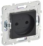 Розетка 1гн без З/К с/у черный механизм 10А SK-R02Bl SKANDY IEK (1/10/100)