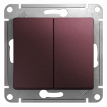 Выключатель 2кл прох с/у баклажан механизм Glossa Systeme Electric (1/20) Выключатель 2кл прох с/у баклажан механизм Glossa Systeme Electric (1/20)