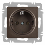 Розетка Intro Accent 6-202-08 2P+E Schuko, 16А-250В, IP20, СУ, бронза Розетка Intro Accent 6-202-08 2P+E Schuko, 16А-250В, IP20, СУ, бронза