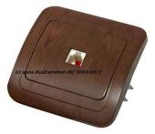 Розетка 1гн ТФ RJ11 с/у орех Mimoza Makel (1/12/120) Розетка 1гн ТФ RJ11 с/у орех Mimoza Makel (1/12/120)