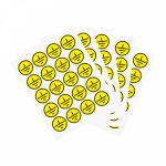 Наклейки знаки электробезопасности «Заземление» d20 мм (20шт/лист) REXANT (100/100)