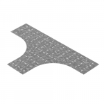 Донная вставка для тройника для лотков НЛО 600 мм радиус 600 мм, толщ. 1,0 мм, Сендзимир цинк