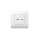 (NEW3-E) Розетка USB A+С, 5В/2,1А, белый CHINT (1)