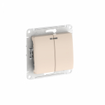 Выключатель 2кл с подсв с/у бежевый механизм быстрозажим Glossa Systeme Electric  (1/20)