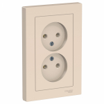 Розетка 2гн без З/К с/у крем в сборе 16А AtlasDesign Systeme Electric (1/15) Розетка 2гн без З/К с/у крем в сборе 16А AtlasDesign Systeme Electric (1/15)