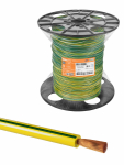 Провод ПуГВ 1х2,5 ГОСТ на катушке (200м), желто-зеленый TDM Провод ПуГВ 1х2,5 ГОСТ на катушке (200м), желто-зеленый TDM
