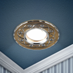 KL40 SL/GD/1 Светильник ЭРА Светильник ЭРА литой  "алюминевый " MR16,12V/220V, 50W  золото/серебро (