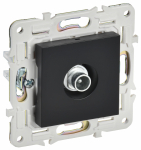 Розетка 1гн ТВ проходная с/у черный механизм SK-A17Bl SKANDY IEK (1/10/100)