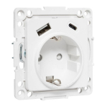 Стокгольм Механизм Розетки 1-местной с/з, USB A+C 16А винтовые клеммы белый с защ. штор. EKF Стокгольм Механизм Розетки 1-местной с/з, USB A+C 16А винтовые клеммы белый с защ. штор. EKF