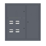 Щит этажный 4 кв. RAL7024 (1000х950х160) EKF PROxima Щит этажный 4 кв. RAL7024 (1000х950х160) EKF PROxima