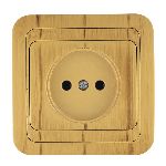 Розетка 1гн без З/К с/у дуб керамика 16А Mimoza Makel (1/12/120) Розетка 1гн без З/К с/у дуб керамика 16А Mimoza Makel (1/12/120)