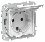 FLITE Роз. с з/к/ш кр б/к 16А IP44 РСшкр11-1-44-ФлБ бел. IEK