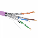 Кабель витая пара кат. 6А экранированный U/FTP, 4 пары, нг(А)-LSLTx, цвет внешней оболочки фиолетовый, бухта 500 м Кабель витая пара кат. 6А экранированный U/FTP, 4 пары, нг(А)-LSLTx, цвет внешней оболочки фиолетовый, бухта 500 м