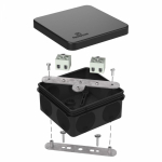 Коробка огнестойкая для о/п двухкомпонентная 60-0210-FR2.5-4 Е15-Е120 RAL9005 80х80х40 (44 шт/кор) Промрукав