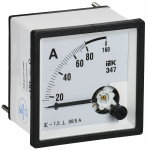 Амперметр Э47 40/5А кл. точн. 1,5 72х72мм IEK Амперметр Э47 40/5А кл. точн. 1,5 72х72мм IEK