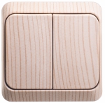 Выключатель 2кл с подсв о/у сосна IP20 Этюд Systeme Electric (1/25/200) Выключатель 2кл с подсв о/у сосна IP20 Этюд Systeme Electric (1/25/200)