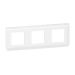 Рамка 3-пост. цвет кремово-белый глянцевый, пластик горизонтальная, Mosaic Legrand