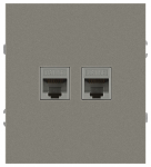 Розетка ЭРА Arktik 16-3108-07 информационная двойная 2XRJ45 титан