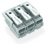 Клеммная колодка 27.3мм 3x2 0.5-2.5мм² 24А 500В белый Wago Клеммная колодка 27.3мм 3x2 0.5-2.5мм² 24А 500В белый Wago
