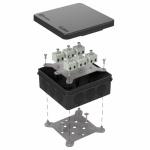 Коробка огнестойкая для о/п двухкомпонентная 60-0303-9005-FR2.5-12 Е15-Е120 100х100х40 Промрукав