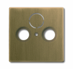 Эл-т упр. антен. розетка для коакс. кабеля с/у металл латунь IP20 ABB ДИНАСТИЯ