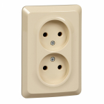 Розетка 2гн без З/К с/у крем 16А Этюд Systeme Electric Розетка 2гн без З/К с/у крем 16А Этюд Systeme Electric