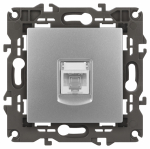 Розетка 1гн комп RJ45 с/у алюминий механизм кат.5е 14-3107-03 Elegance ЭРА Розетка 1гн комп RJ45 с/у алюминий механизм кат.5е 14-3107-03 Elegance ЭРА