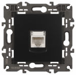 Розетка 1гн комп RJ45 с/у антрацит механизм кат.5е 14-3107-05 Elegance ЭРА Розетка 1гн комп RJ45 с/у антрацит механизм кат.5е 14-3107-05 Elegance ЭРА