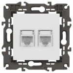 Розетка 2гн комп+комп RJ45+RJ45 с/у белый механизм кат.5е 14-3108-01 Elegance ЭРА (1/10) Розетка 2гн комп+комп RJ45+RJ45 с/у белый механизм кат.5е 14-3108-01 Elegance ЭРА (1/10)