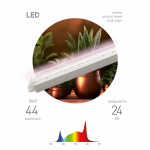 Светильник для растений фитолампа светодиодная линейная ЭРА FITO-24W-Ra90 полного спектра 24 Вт