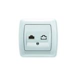 Розетка 2гн комп+комп RJ45+RJ45 с/у крем кат.5е Carmen Viko (1/12/120) Розетка 2гн комп+комп RJ45+RJ45 с/у крем кат.5е Carmen Viko (1/12/120)