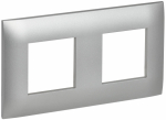 Рамка 2гн серебряный SK-F02S SKANDY IEK (1/10/100)