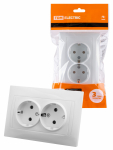 Розетка 2гн с З/К с/у белый 16А Лама TDM Розетка 2гн с З/К с/у белый 16А Лама TDM