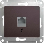 Розетка 1гн ТФ с/у графит механизм 16А Glossa Systeme Electric (1/10)