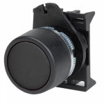 Кнопка плоская без фиксации, черная Кнопка плоская без фиксации, черная