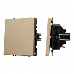 ARL NOBE Выключатель 1 кл софт-тач золотой песок SWT-MK01-SFPL-GD (250V, 10A) (Arlight, -)