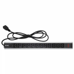 Блок распределения питанияя вертикальный для 19" шкафов, 16A 12 Х C19,индикатор питания, тока, защита от перегрузки, вх.