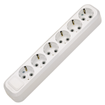 Колодка 6гн с З/К белая 16А Makel  (1/15/60)