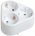 Тройник 3гн с З/К белый треугольный 16А Т-01/03 IEK (1/23/115)