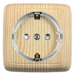 Розетка HEGEL 1-мест. в сборе с корпусом с З/К откр. уст-ки16А 220-250В со шторками IP20 дерево Розетка HEGEL 1-мест. в сборе с корпусом с З/К откр. уст-ки16А 220-250В со шторками IP20 дерево