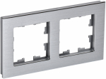 Рамка 2гн металл алюминий РУ-2-1-БрА BRITE IEK (1/5/100)