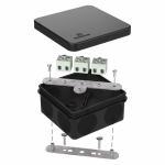 Коробка огнестойкая для о/п двухкомпонентная 60-0210-FR2.5-6 Е15-Е120 RAL9005 80х80х40 (44 шт/кор) Промрукав