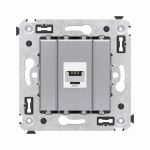 Накладка/вставка с/у rj12 алюминий DKC