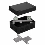 Коробка огнестойкая для о/п 40-0310-FR10.0-4 Е15-Е120 RAL9005 150х110х70 (6 шт/кор) Промрукав