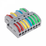 Клемма СМК 4x2 проxодная разветвительная 4 полюса, с монтажной площадкой (1 ввод, 2 вывода на полюс) (блистер 4 шт/уп) REXANT