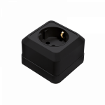 Розетка 1гн c З/К о/у черн 16А IP20 7028B Bolleto IN HOME (1/10/200)