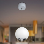 Светильник подвесной (подвес) ЭРА PL32 WH/CH MR16 GU10 потолочный круг белый, хром