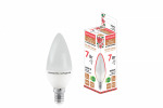 Лампа светодиод 7Вт свеча Е14 3000К 560Лм матовая Народная Лампа светодиод 7Вт свеча Е14 3000К 560Лм матовая Народная