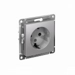 Розетка 1гн с З/К с/у алюминий механизм 16А AtlasDesign Systeme Electric (1/10)
