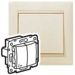 Выключатель 2кл прох с/у крем механизм IP44 Valena Legrand